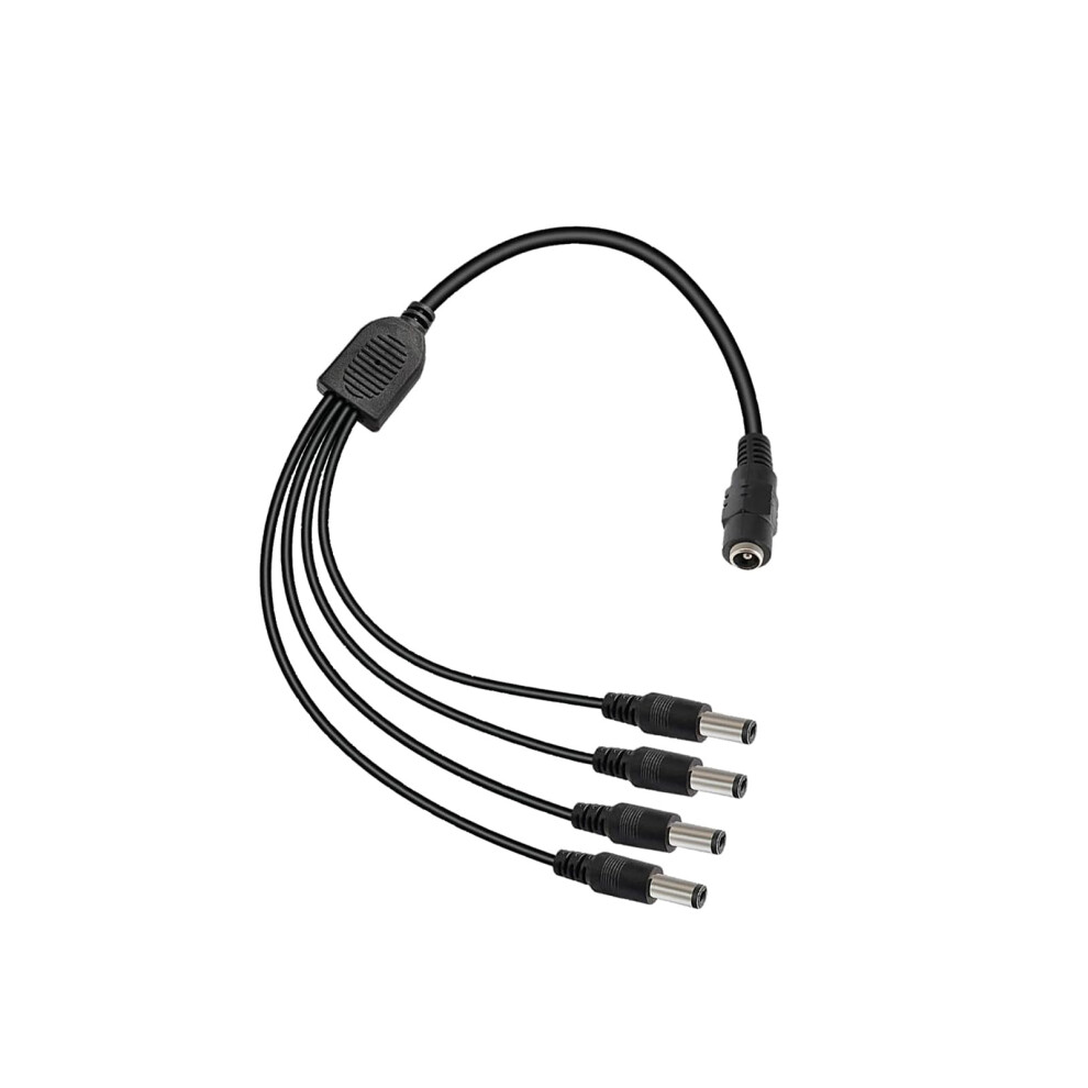 2Pack Dc Power Splitter Cable 1 To 4 Way 5.5Mm X 2.1Mm For Cctv Cameras And Led Strip Lights 9164114444882