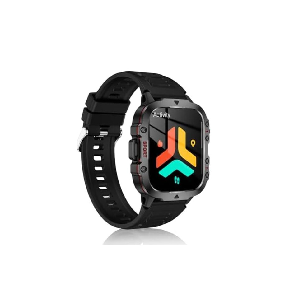Smartwatch With Blood Pressure Monitor Ip68 Waterproof Fitness Tracker For Men Android Ios Black 9365369614611