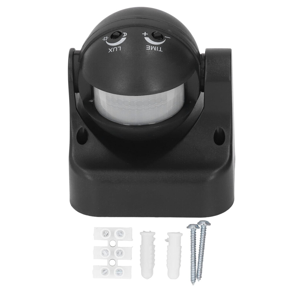 Motion Sensor Light Switch Pir Infrared Detector 180 Coverage Weatherproof Energy Saving Black 9164114445223