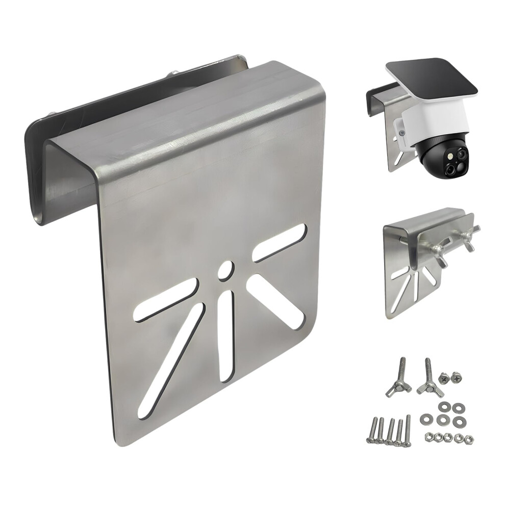 Gutter Mount Camera Bracket Stainless Steel Nodrill Adjustable Outdoor Ptz Dome 1/4 Inch Screw Holder 9365369615175