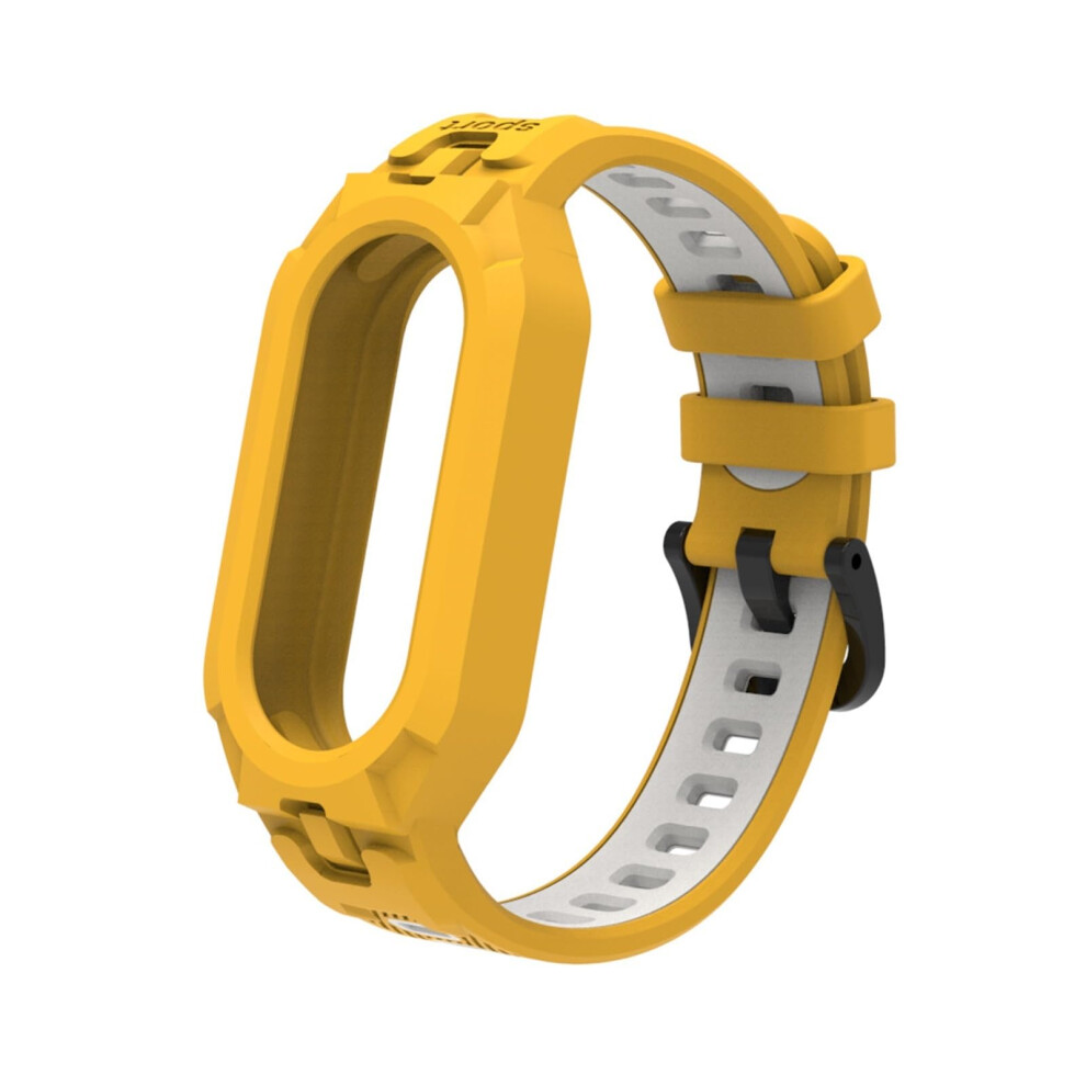 Silicone Strap With Quickrelease Buckle, Adjustable Breathable Wristband For Xiaomi Mi Band 8 Yellow 9113335724921