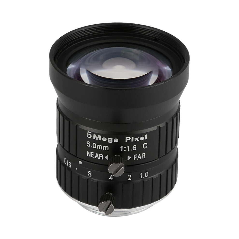 5Mp 5Mm Cctv Security Camera Lens Hd Manual Focus, Clear Image Surveillance, Black 9365369617162