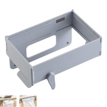Wall Mounted Foldable Trash Bag Holder with Wide Mouth and Magnetic Side for Kitchen Cabinets Space Saving Grey 1PC