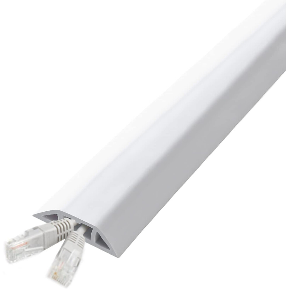 Pvc Cable Raceway 5M Cord Cover For Wall Floor, Waterproof Wire Concealer, 50Mm Wide Channel 9365369616547