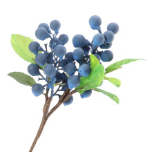 Fake Blueberry Stems For Floral Arrangements, Artificial Berries With Realistic Texture, Set Of Faux Berries Ideal For Wreaths Thanksgiving Decor And