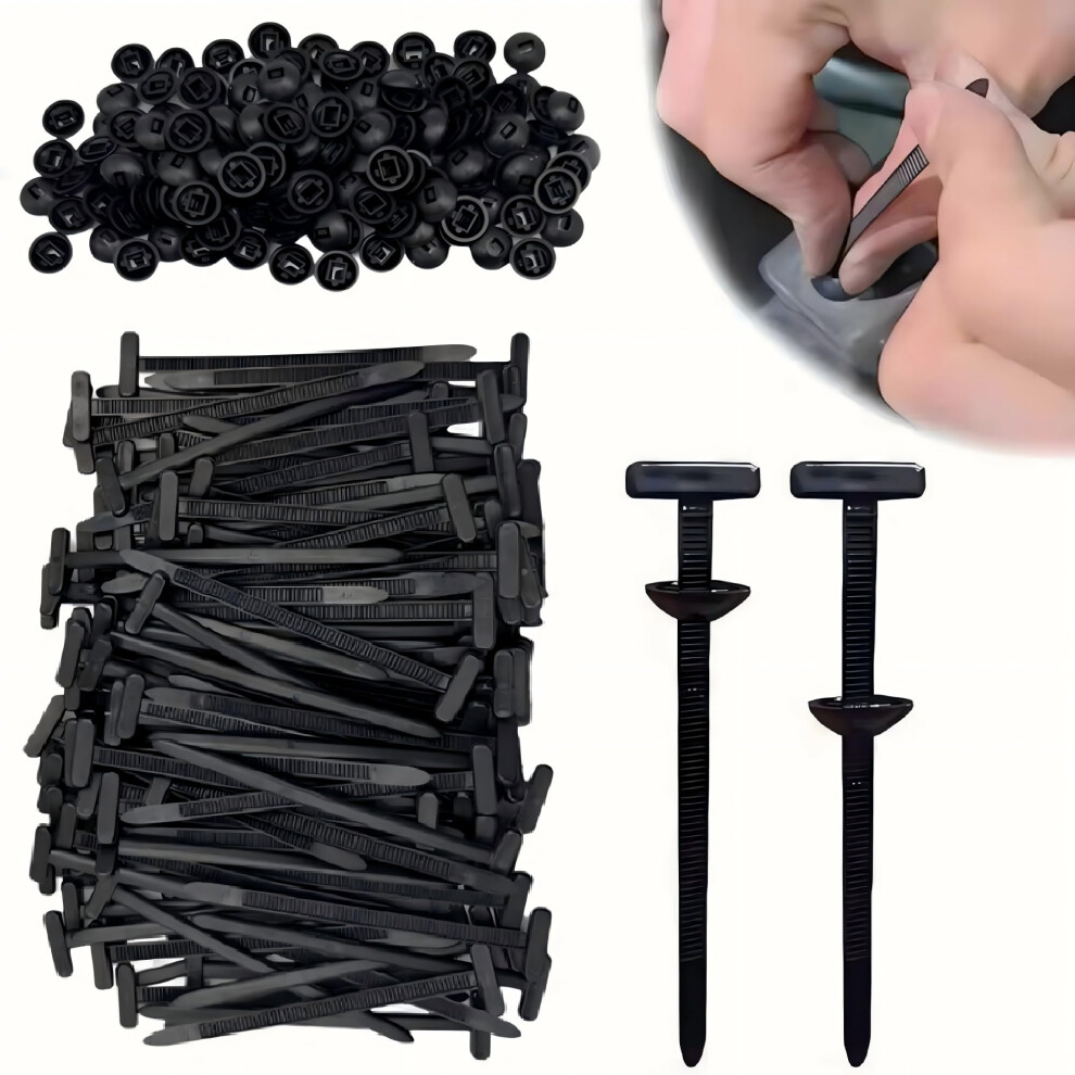 100Pcs Heavyduty Nylon Cable Ties With Selflocking Zip Tie Buckles For Car Bumper And Wires 9365369616899