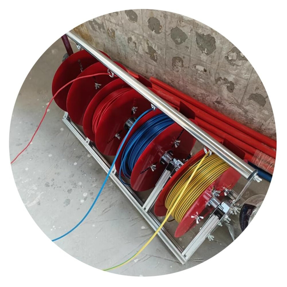 Wire Spool Rack Stainless Steel Foldable Cable Reel Holder For Electrical Work 100Kg Capacity 9164114448002