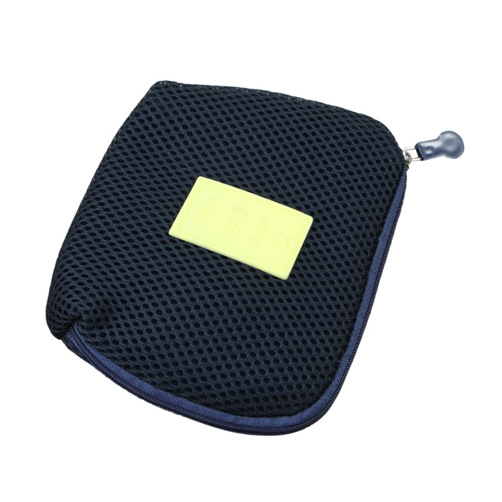 Electronic Accessories Organizer With Shockproof Sponge Interior, Small Travel Cable Storage Bag Dark Blue 9365369617285