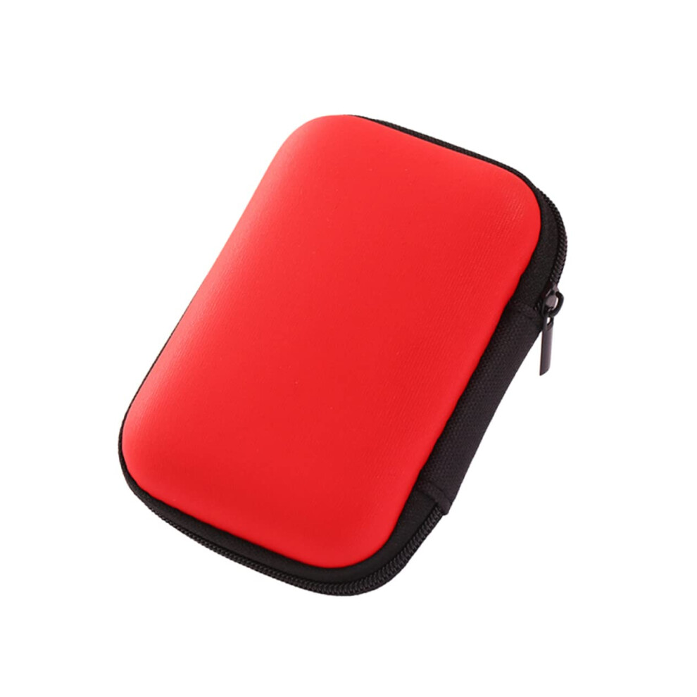 Cable Organizer Travel Case With Waterresistant Eva For Electronics Accessories, Earphones, Chargers, Red 9365369617414