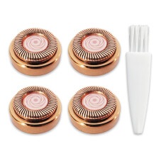 Facial Hair Remover Replacement Heads 18K Rose Gold Hypoallergenic Smooth Shaving 4 Pack