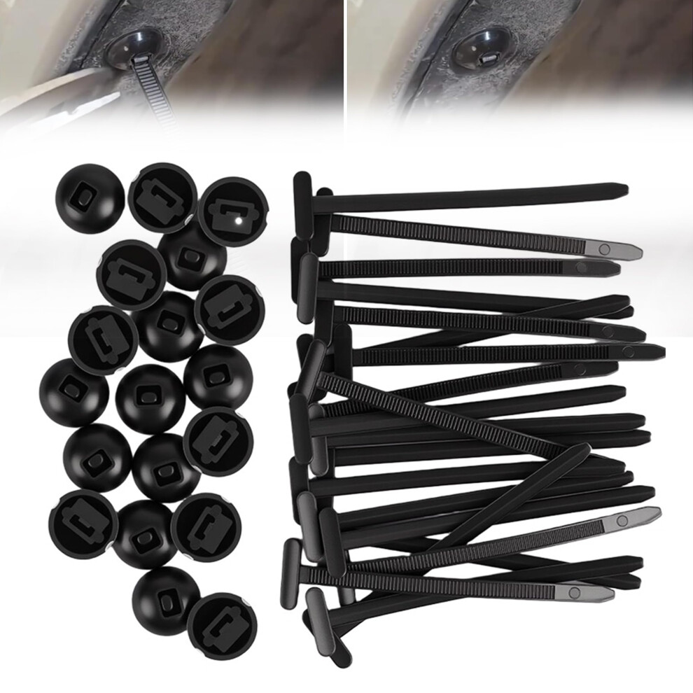 Car Cable Ties Heavy Duty Uv Resistant Push Mount Zip Tie Fasteners For Automotive 50Pcs Black 9164114448590