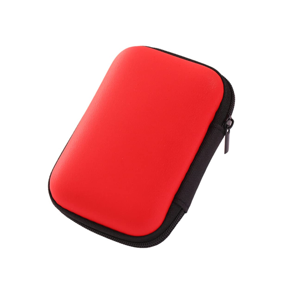 Travel Cable Organizer Eva Hard Shell Electronics Case For Earphones Usb Cables And Small Gadgets Red 9164114448668