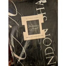 Victoria's Secret Plush Cozy Fleece Throw Blanket black , One Side, Sherpa new