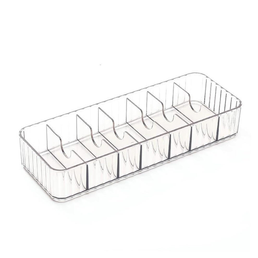 Cable Organizer Box With Multiple Compartments For Home And Office, Transparent Gray Cord Storage 9365369617704