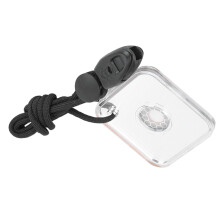 Survival Signal Mirror with Whistle, LongDistance Visibility Acrylic Emergency Reflector for Outdoor