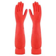 Dishwashing Gloves with Leak Proof Long Cuffs, Latex Kitchen Cleaning Gloves, Large, Color 2