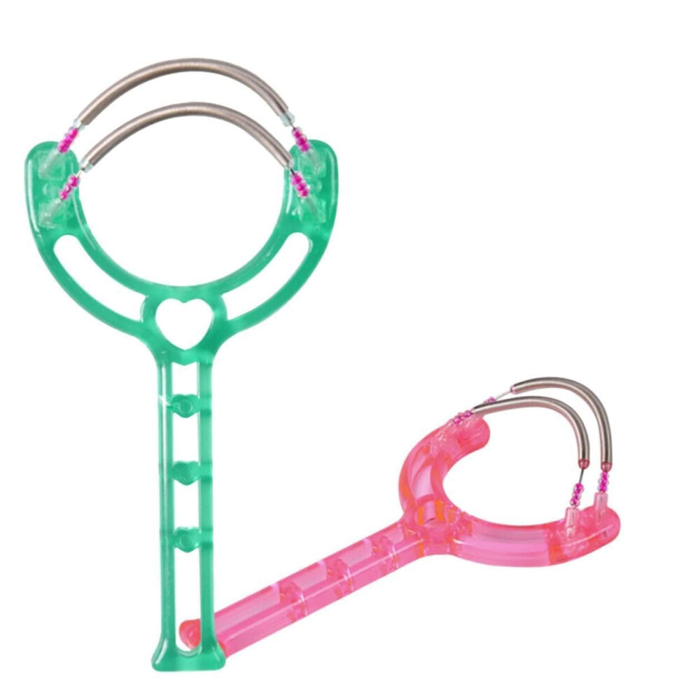 2pcs Facial Hair Remover for Women Dual Spring Epilator Chemical Threading Tool Random Color