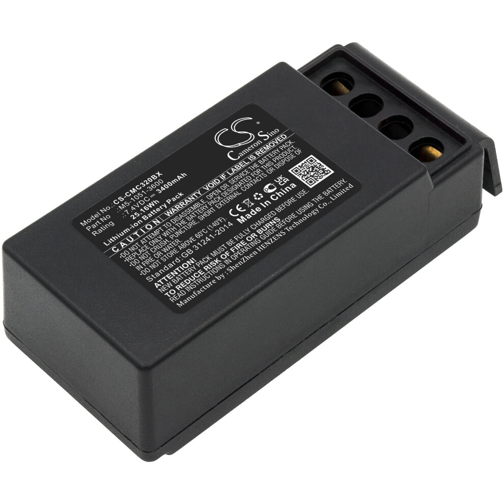 Liion Replacement Battery 7.4V 3400Mah For Mc3 Mc3000 Mc910513600 Ex Longer Runtime 9365369620445