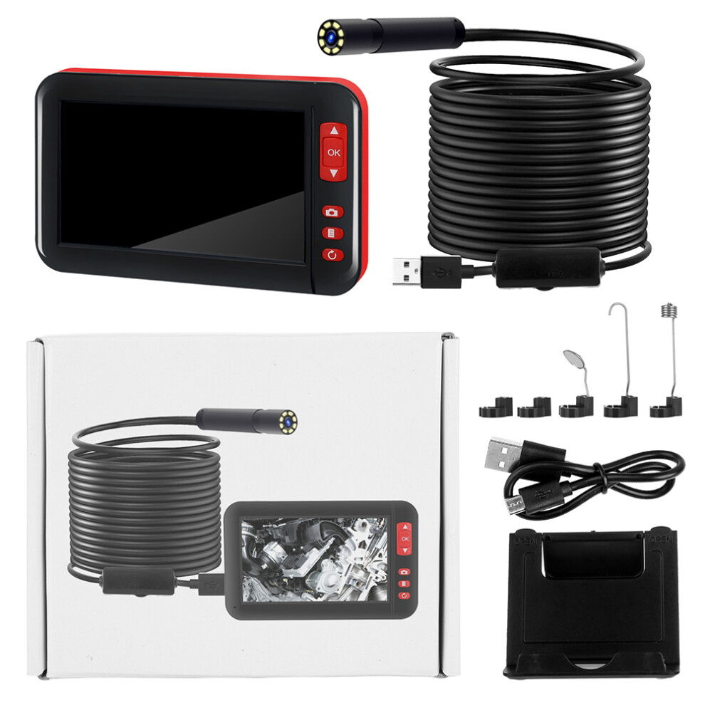 Hd Digital Snake Camera Borescope With Industrial Endoscope Waterproof Sewer Inspection Camera Featuring Ips Hd Large Screen And Semi Rigid Light 9482828275081