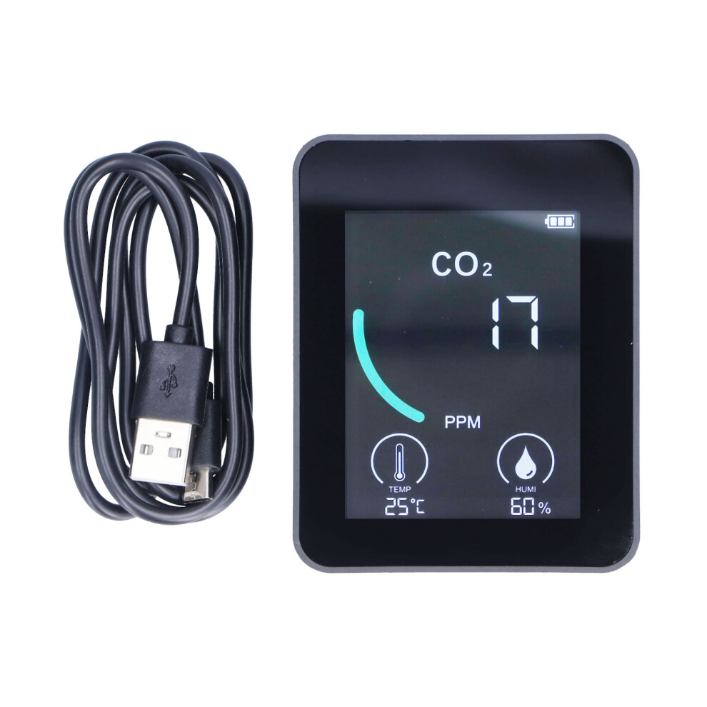 Digital Indoor Air Pollution Tester With Lcd Display Thermohygrometer Co2 Detector Real Time Co2 Temperature Humidity Sensor Portable Air Quality 9482828040610