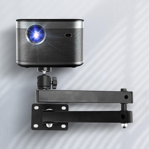 Adjustable Foldable Projector Wall Mount with 1/4 Inch Screw, TwoAxis Tilt, Metal Bracket 1