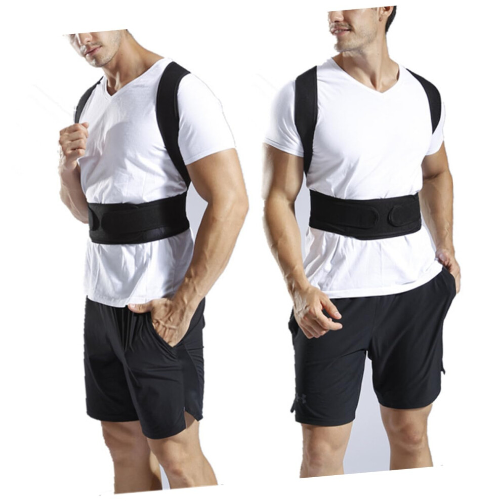 Adjustable Back Support Belt with Posture Correction, Breathable Lumbar Brace for Men and Women