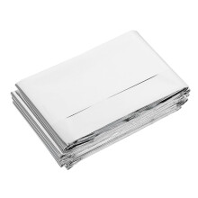 6 Pack Silver Emergency Thermal Blankets Reflective Weatherproof for Camping Hiking Outdoor