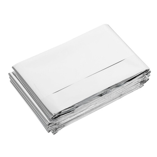 6 Pack Silver Emergency Thermal Blankets Reflective Weatherproof for Camping Hiking Outdoor