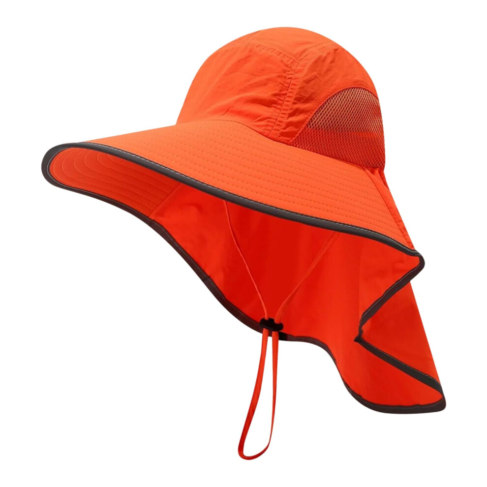 Visibility Safety Hat With Reflective Bands And Wide Brim Sun Protection For Outdoor Work 9164114458728
