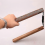 (A) 27cm Solid Wood Double Stick Red Sandalwood Double Cut Stick Rope Practical Performance 4