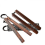 (A) 27cm Solid Wood Double Stick Red Sandalwood Double Cut Stick Rope Practical Performance 2