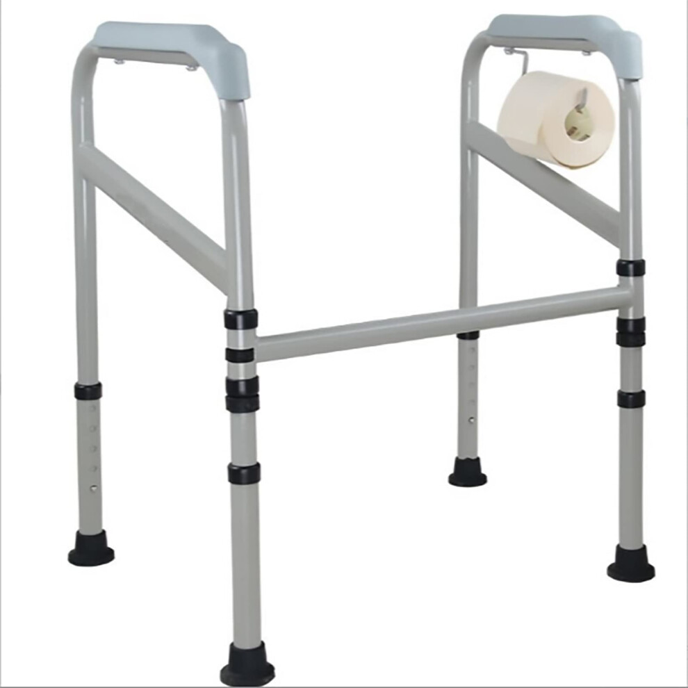 Toilet Safety Frame with Height Adjustable NonSlip Foldable Support Rail for Elderly and Disabled
