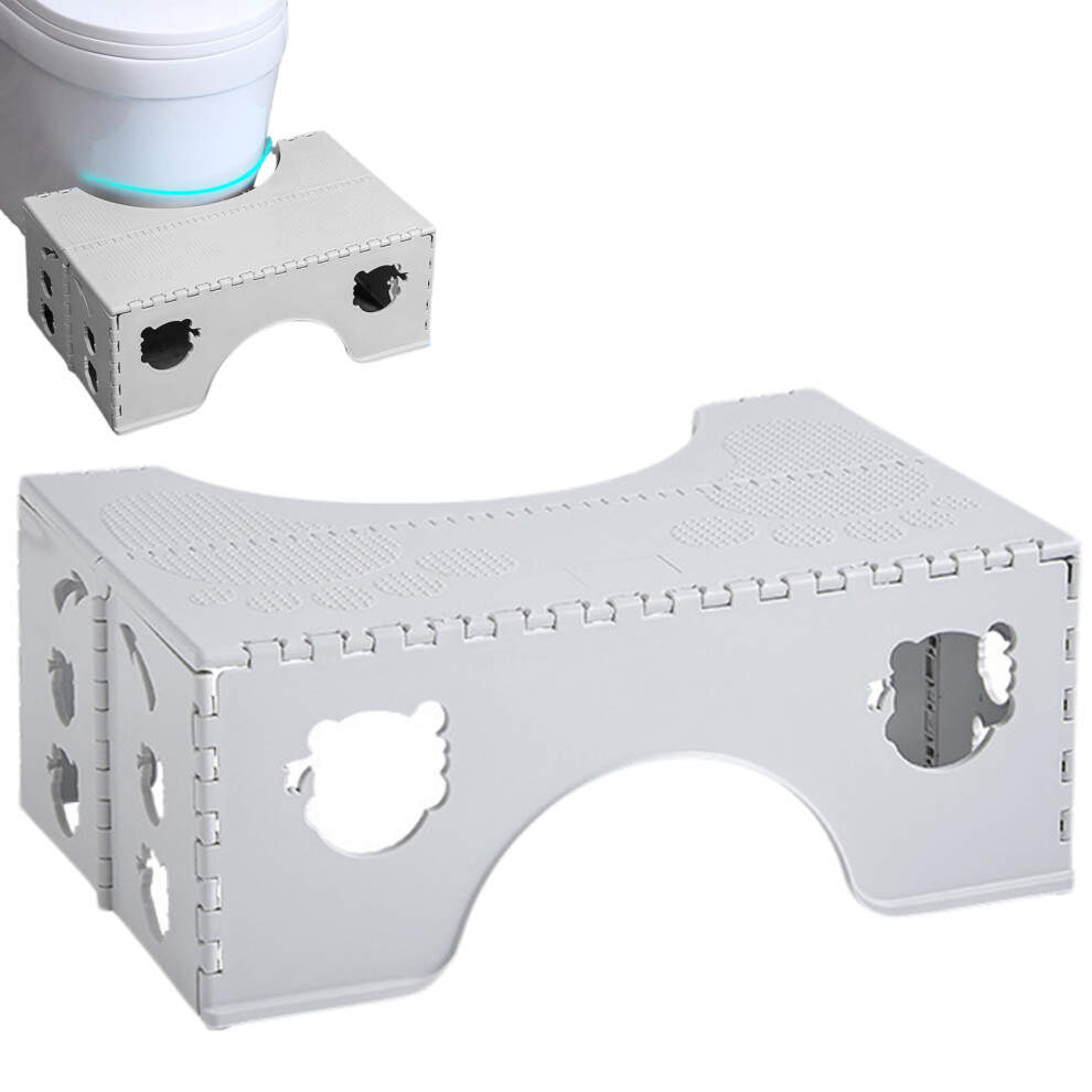 Foldable Toilet Stool with NonSlip Base, Ergonomic Squatting Posture for Home and Travel