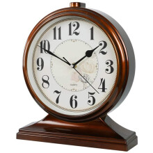 Large Vintage Table Clock Retro Pendulum 32cm Silent Grandfather Style for Living Room