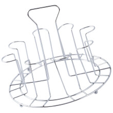 Stainless Steel Glass Drying Rack with Fast Drainage for Kitchen Countertop Cup Organizer