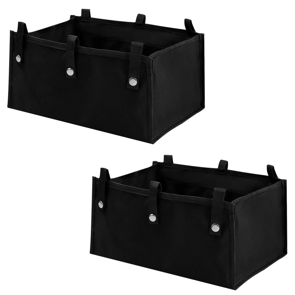 Large Oxford Cloth Rollator Walker Basket with Pockets, Foldable Under Seat Storage Bag for Seniors