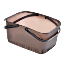 Shower Caddy Basket with Toiletry Storage for Bathroom, Dorm or Gym, Brown Red