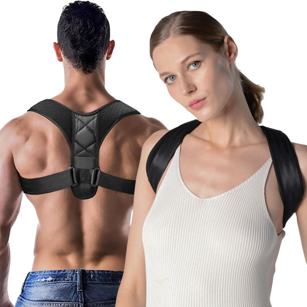 Posture Corrector for Women and Men Medium Size, Adjustable Back Brace for Posture Alignment Support