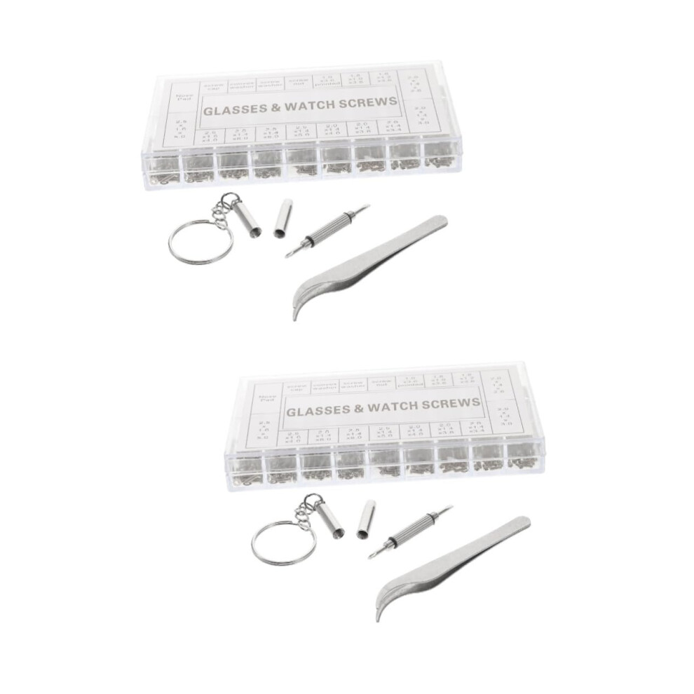 Glasses  Kit with Screws Screwdriver and Nose Pads for Quick Eyewear Fix