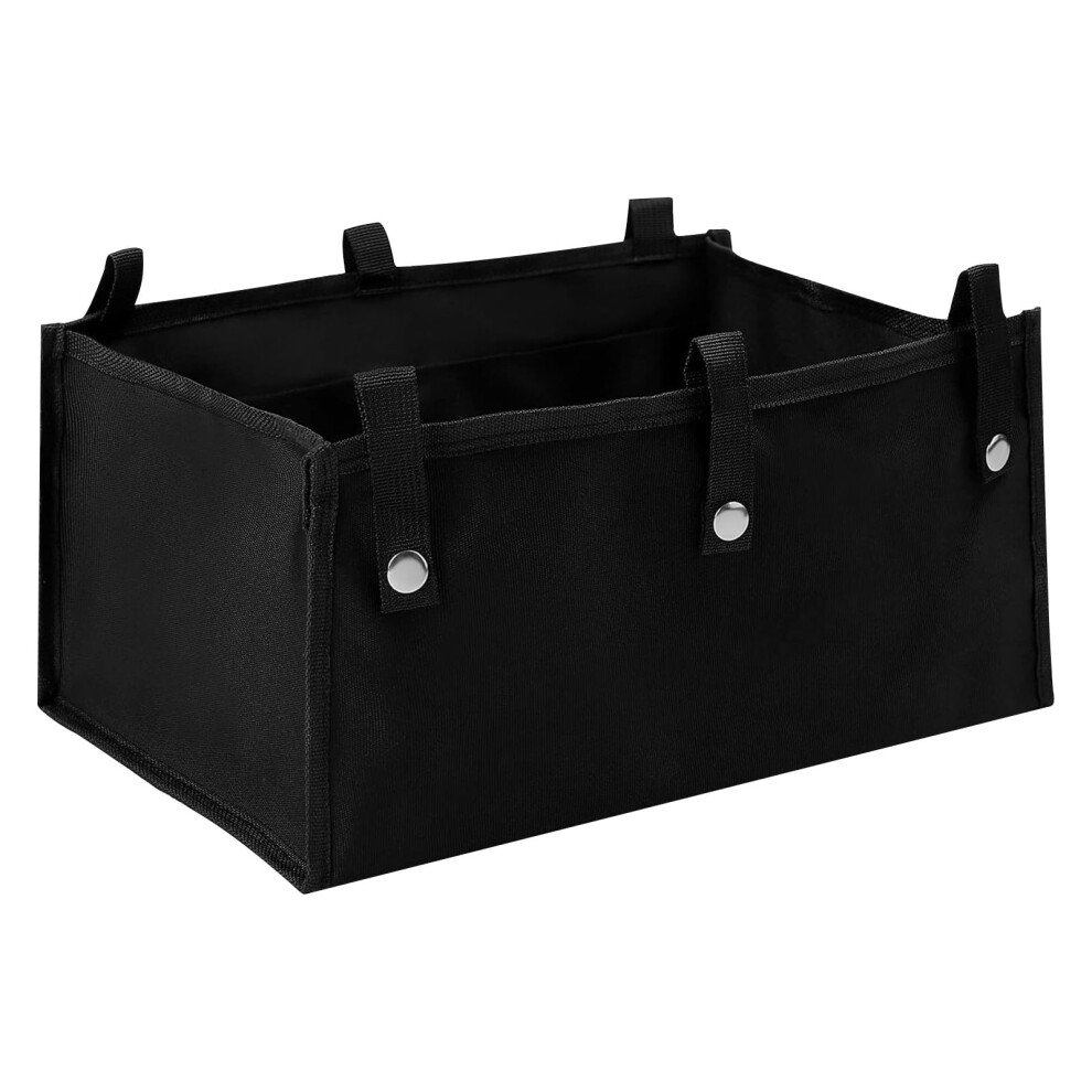 Black Large Rollator Walker Basket With Pockets, Foldable Under Seat Storage Bag For Seniors