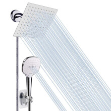 Nearmoon Hose Shower Head, High Pressure Stainless Steel Rain Shower & Flow Control, 3 -set Hand Spray Combos