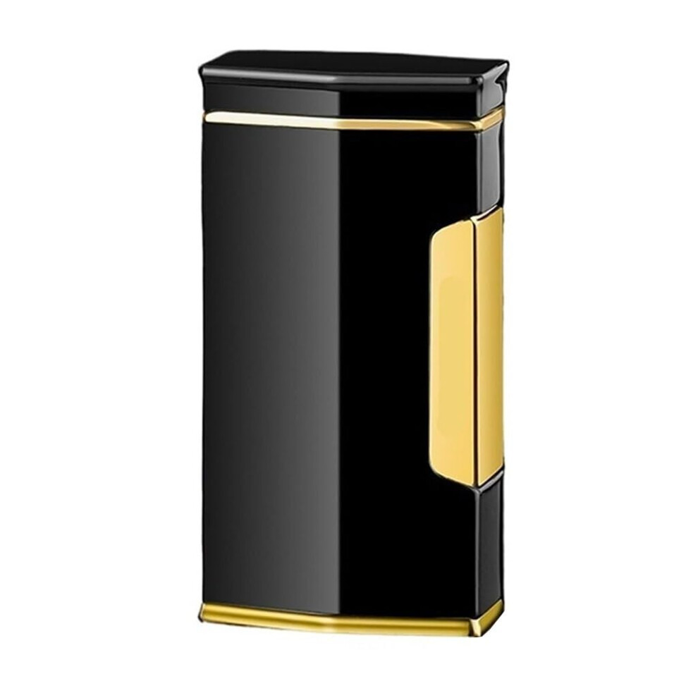 Quad Jet Torch Lighter Windproof Butane Refillable Quad Flame Adjustable for Cigar and Outdoor Use