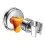 Suction Cup Shower Head Holder, Adjustable 360 Rotating Wall Mount Bracket for Bathroom Silver/Orange 1
