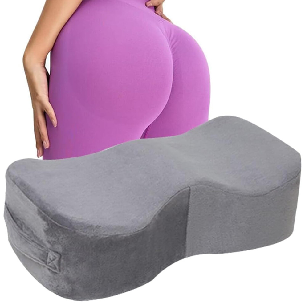 Grey Bbl Pillow After Surgery For Sitting With Ergonomic Comfort Support And Washable Cover,