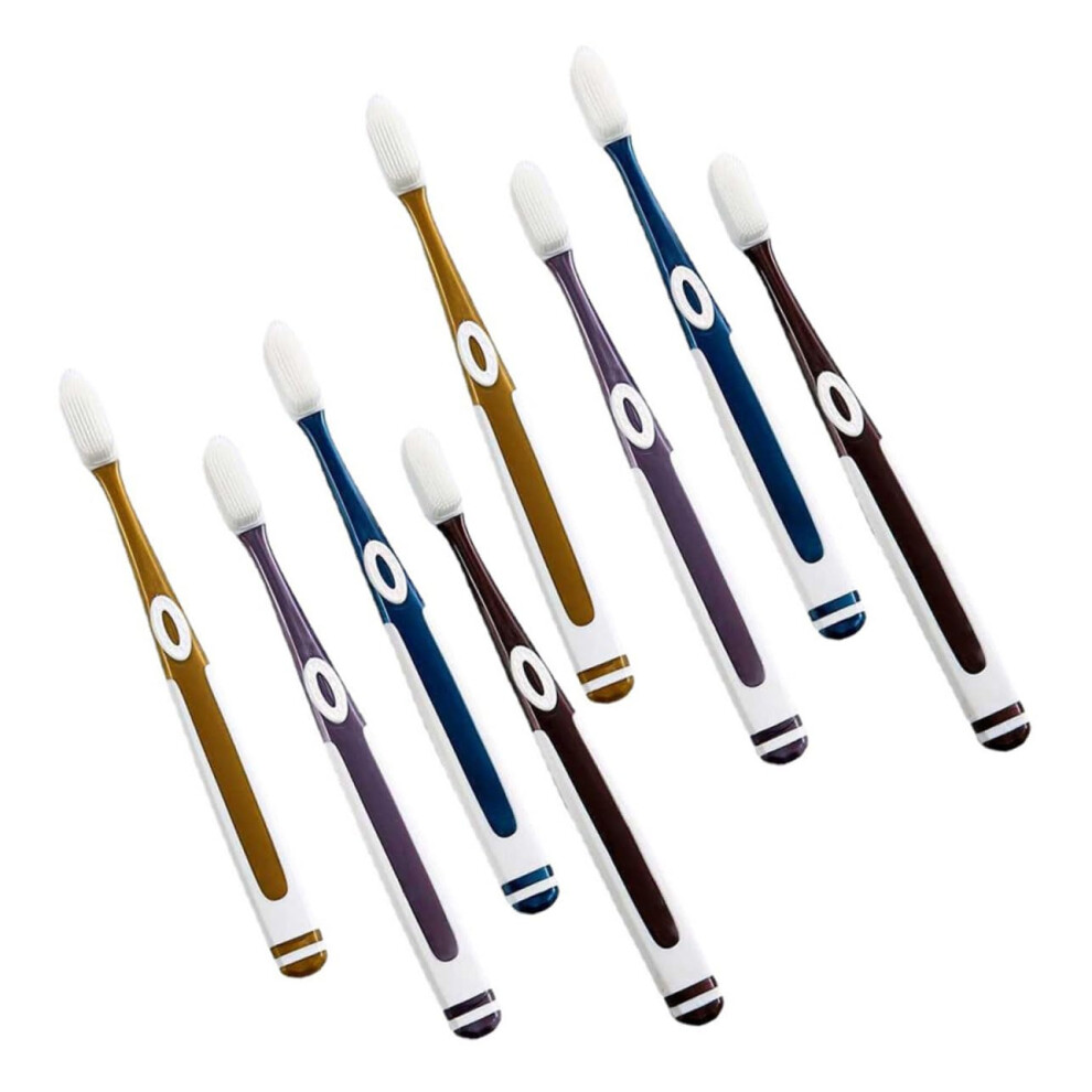 8pcs Soft Bristle Toothbrush for Adults with Nano Bristles Travel Set for Sensitive Teeth