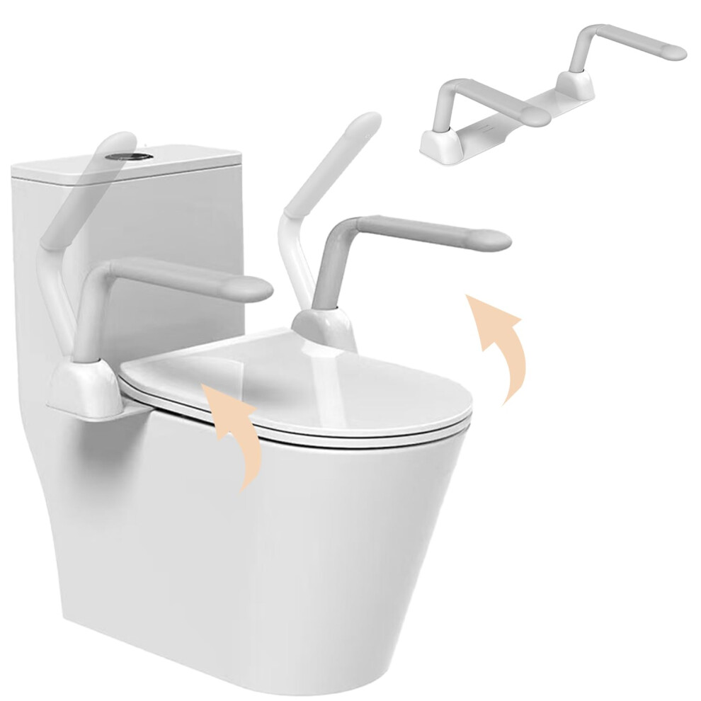Toilet Safety Rails, Foldable Toilet Handrail for Elderly Senior Handicap and Pregnant