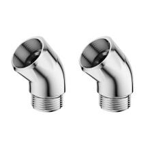 2 Pack Shower Head Elbow Adapter 135 Degree Shower Arm Connector for Wall Mounted or Handheld Shower