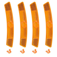 Bike Reflectors 10pcs Yellow Wheel Rim Front Rear Set Visibility Night Safety Accessories