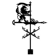 Metal Garden Weather Vane with Farm Scene, RustResistant Wind Direction Indicator, Dragon Design