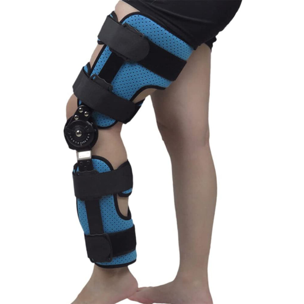 Hinged Knee Brace Adjustable ROM Support for Ligament Injury and Post Op Knee Recovery